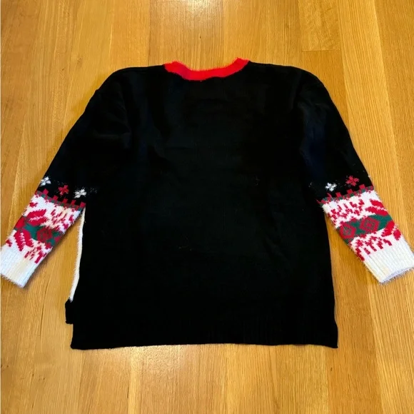 NEW “Holiday Time” Festive Christmas Sweater Size XL (16-18) “Ugly” with Santa - Picture 2 of 6